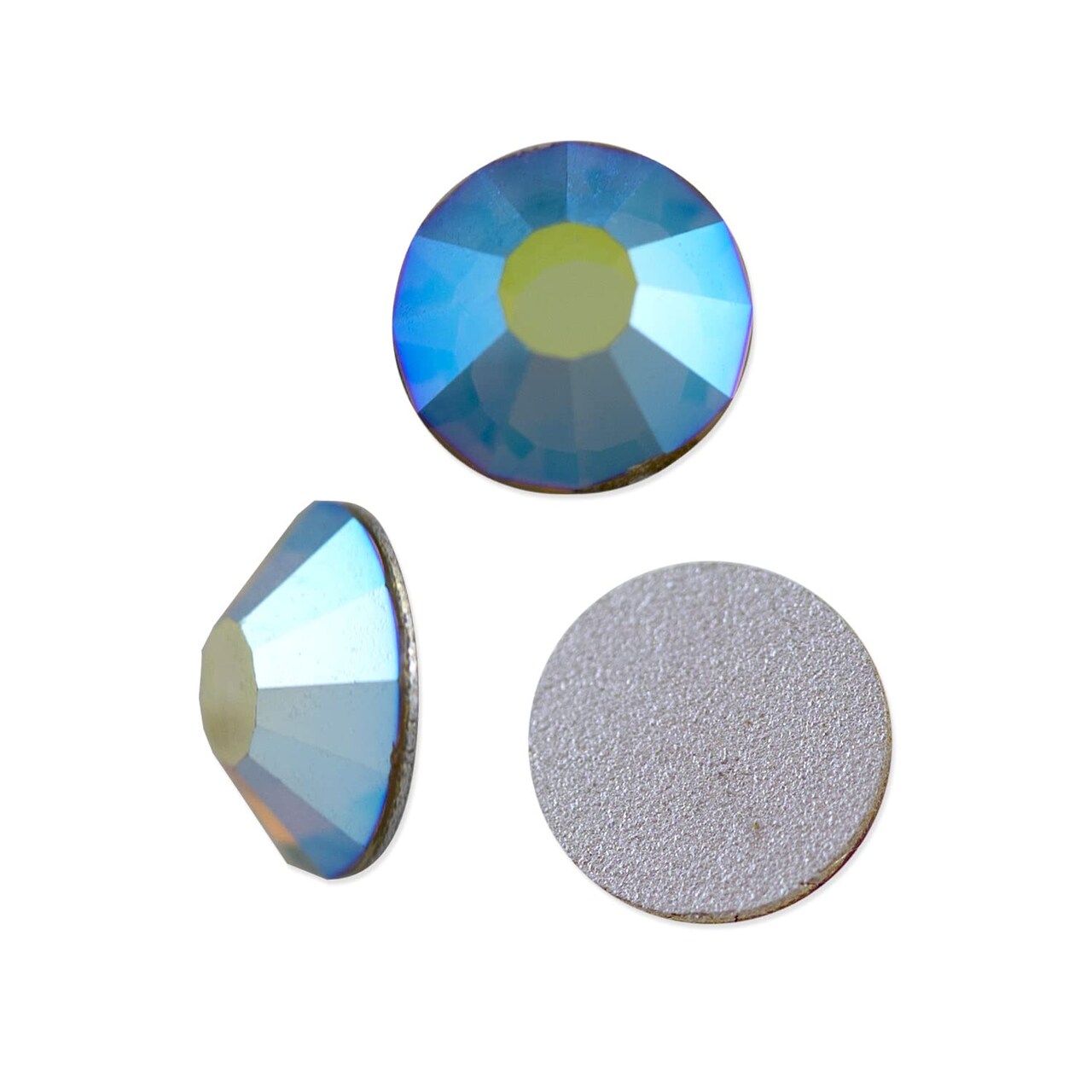 Preciosa Crystal VIVA12 Flat Back Rhinestone 4.7mm (SS20) Black Diamond AB (Package of 50)